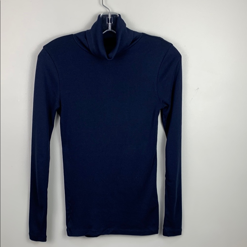 J. Crew Perfect Fit Ribbed Turtleneck in Blue